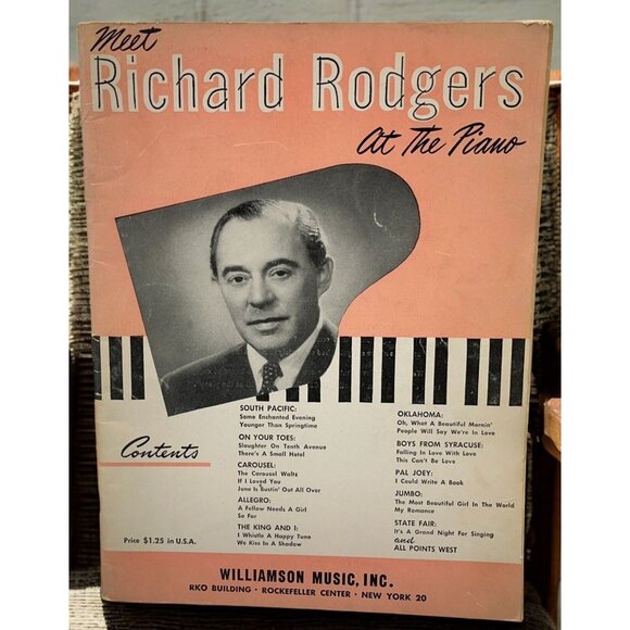 Meet Richard Rodgers At The Piano Songbook Vintage Sheet Music 1940s Musicals - Picture 1 of 9